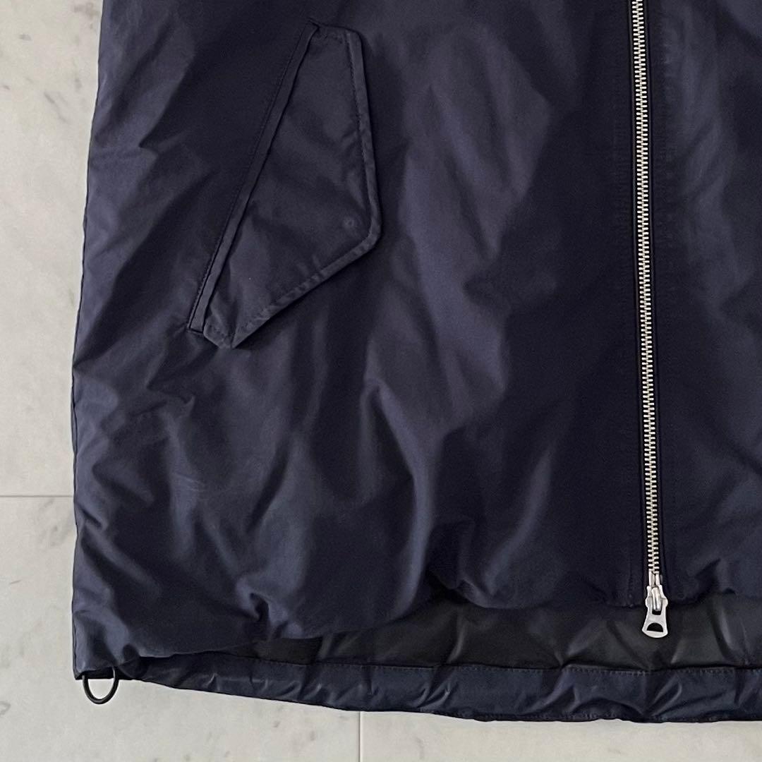 定価6,6万＊ロフトラボ フーデッドミドルダウンジャケット JEAN-2 紺