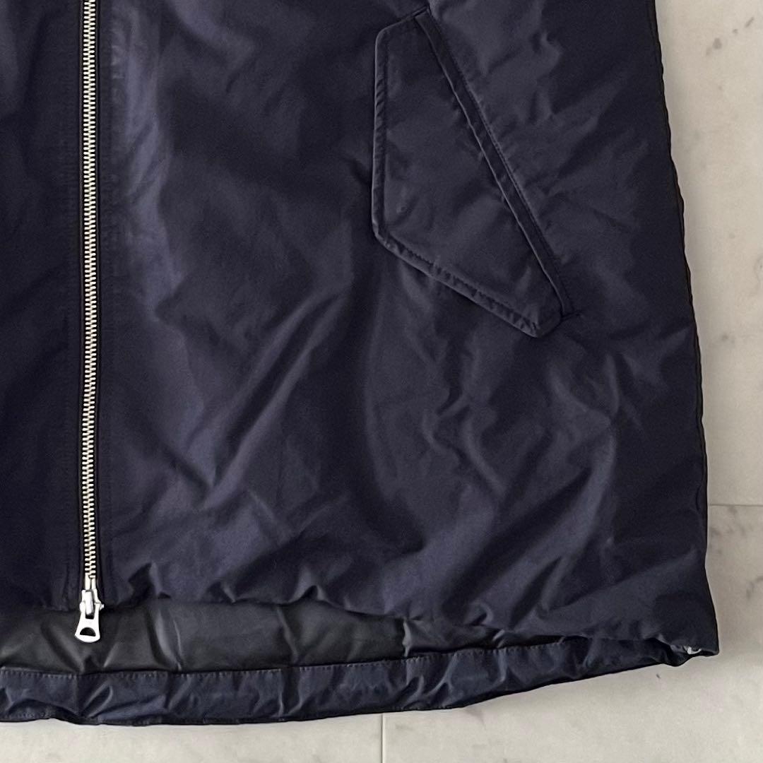 定価6,6万＊ロフトラボ フーデッドミドルダウンジャケット JEAN-2 紺