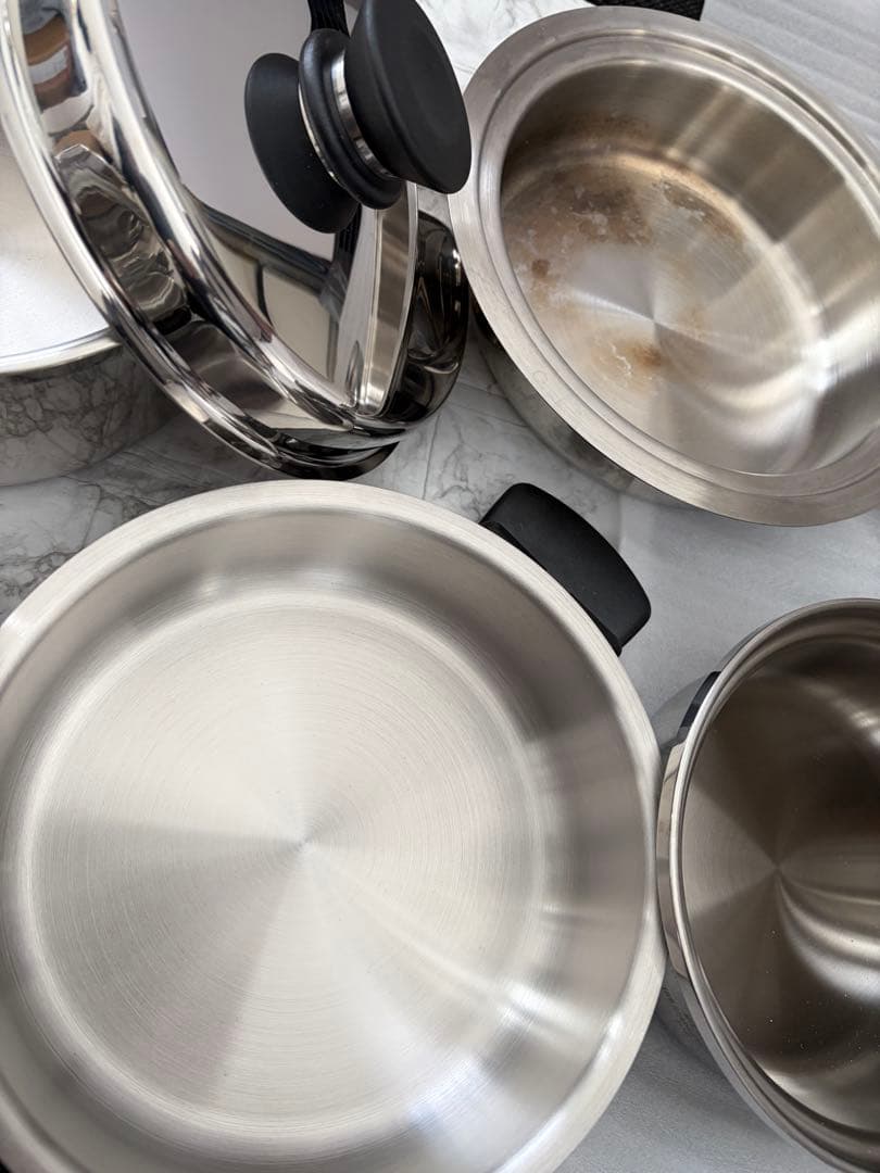 Amway Queen アムウェイ ステンレス鍋・フライパンセット 7点