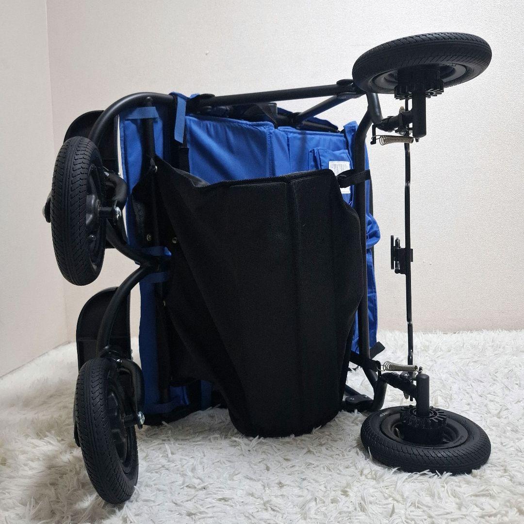 【極美品】エアバギー ココ ダブル 2人乗り ベビーカー マリンブルー