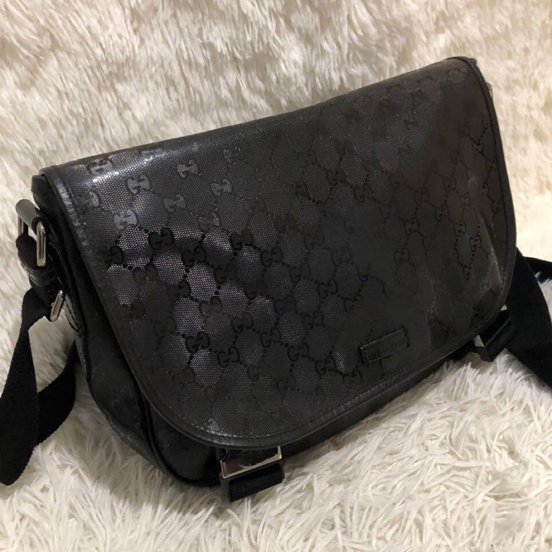 極美品✨グッチ GUCCI メッセンジャーバッグ ショルダーバッグ　ブラック