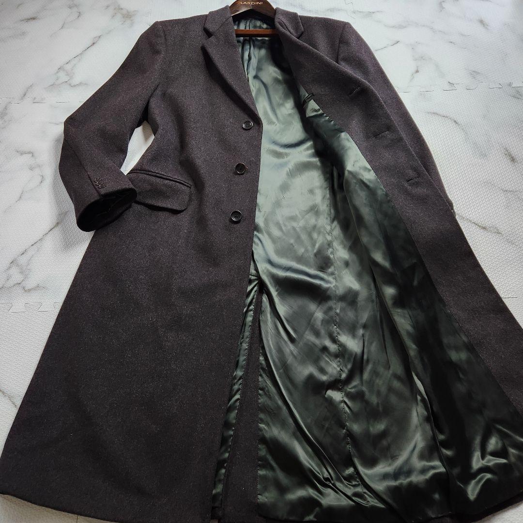 超ロング丈✨XL相当 アルマーニコレツィオーニ チェスターコート カシミヤ