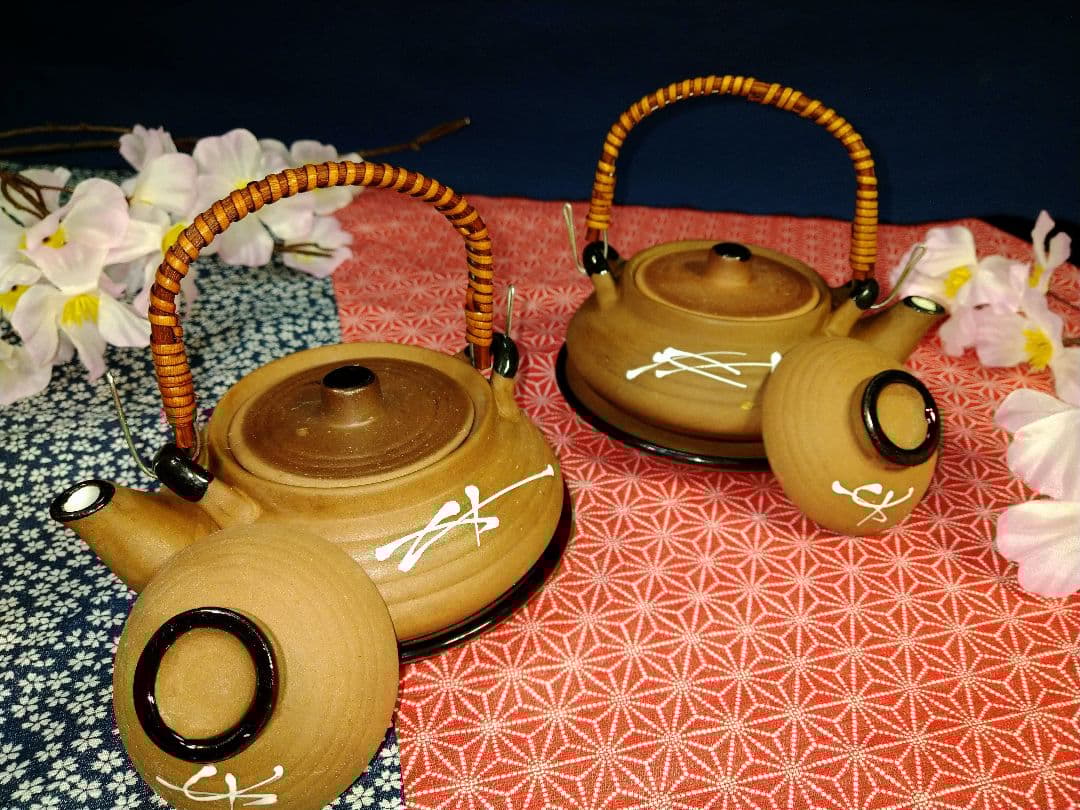 おもてなし♥多目的素焼き土瓶セット♥4組⬛日本酒⬛焼酎⬛土瓶蒸し⬛お茶漬け