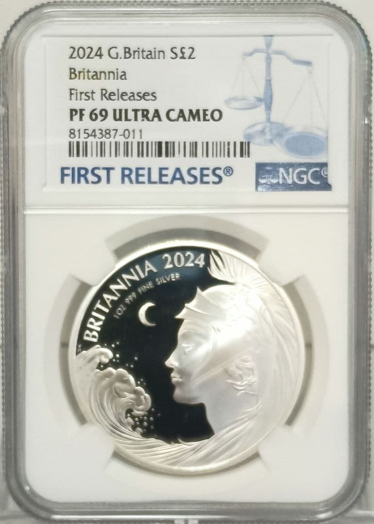 2024 ブリタニア 2ポンド プルーフ銀貨 NGC PF69UCFR