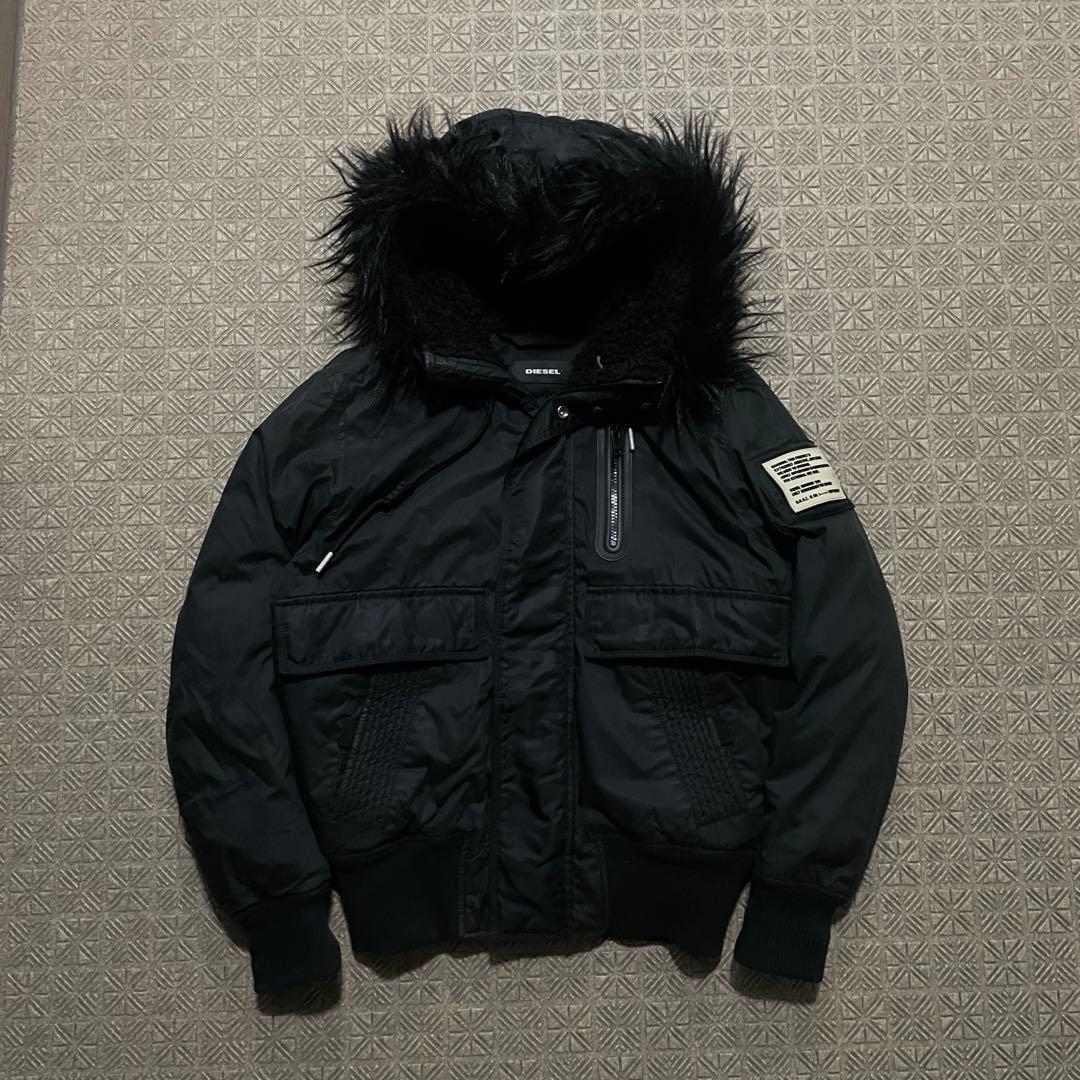 Y2K DIESEL opium darkwear N2B ファー ジャケット