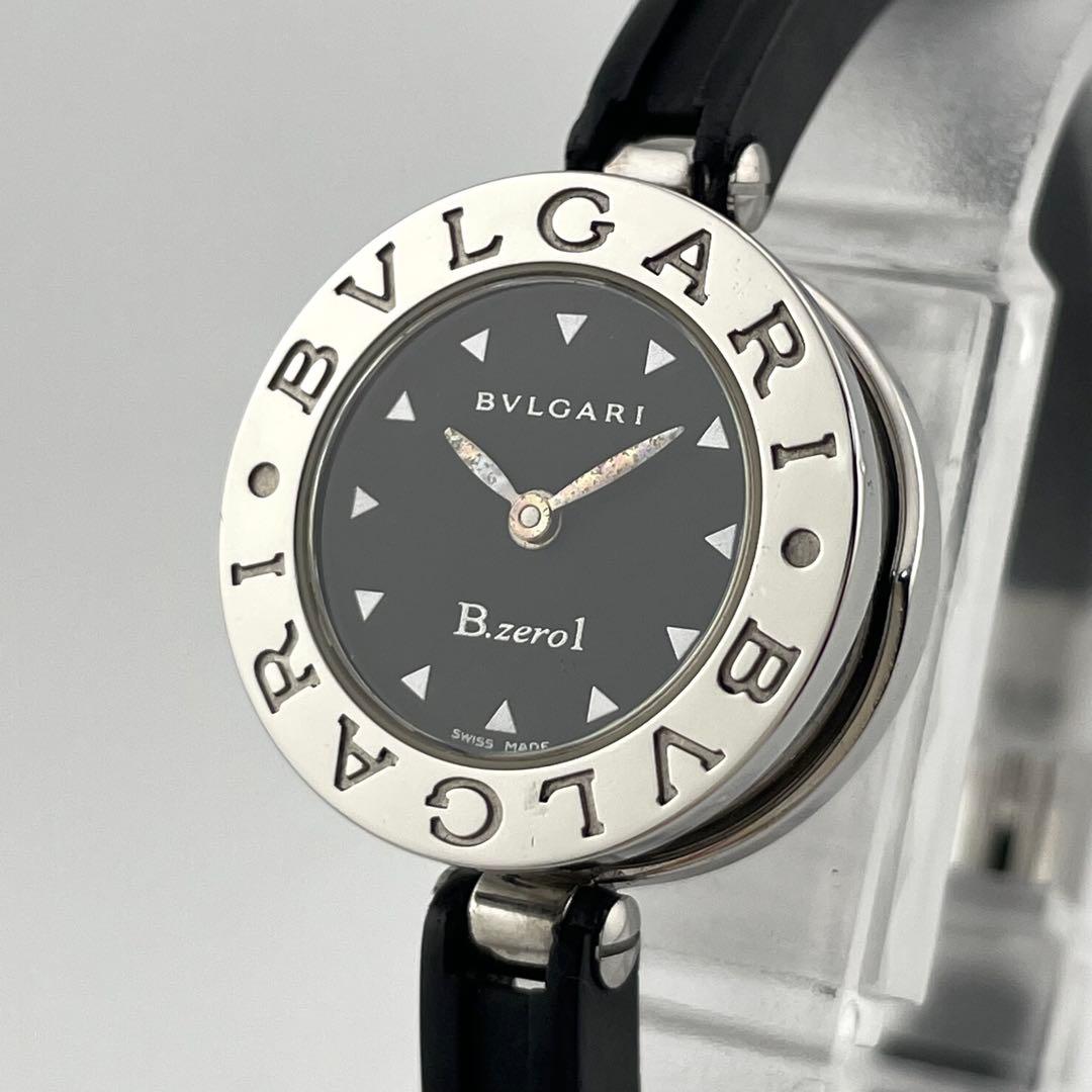 【稼働/新品電池】ブルガリ　ビーゼロワン　バングル　腕時計　黒文字盤　レディース