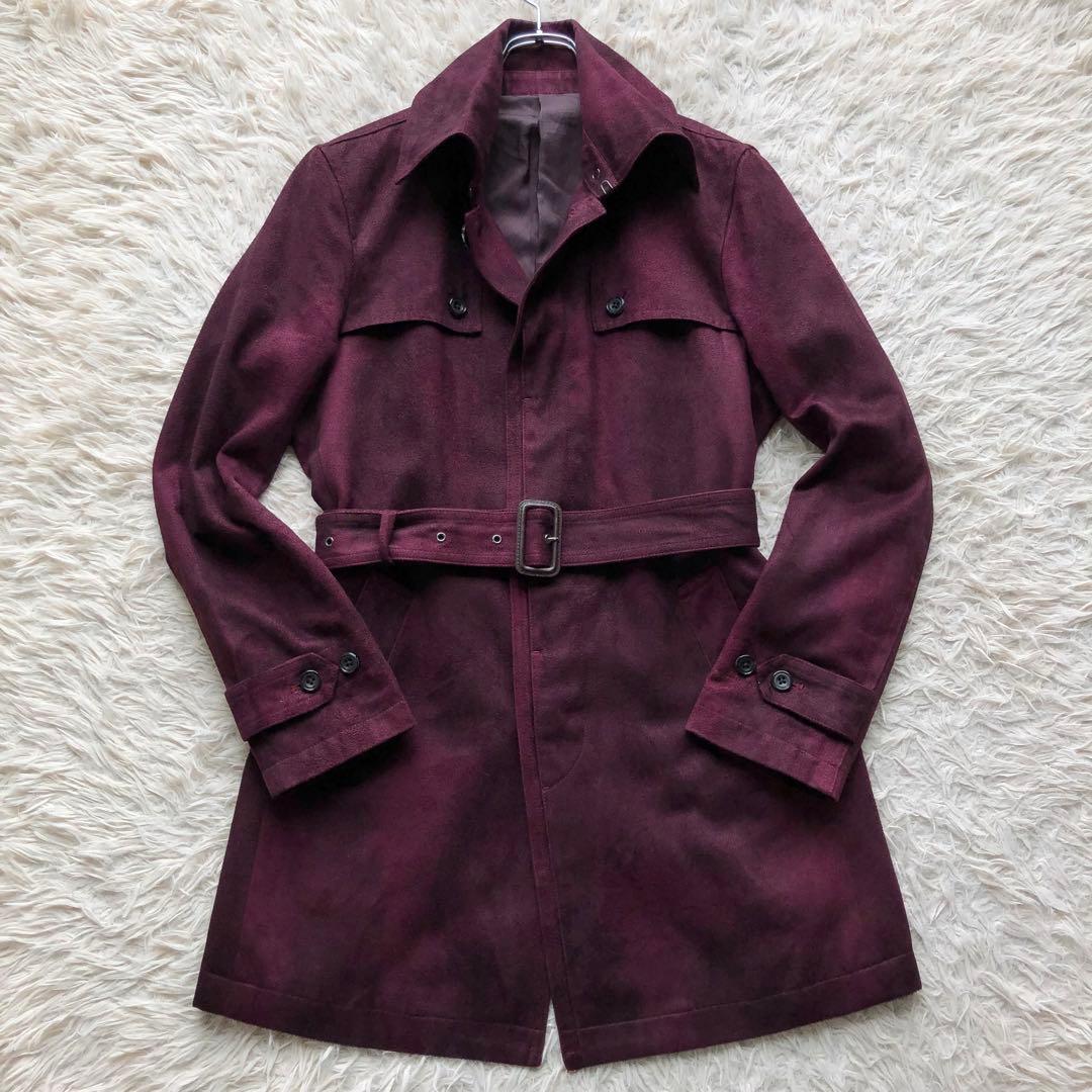 【極美品 マイクロスエード L】トルネードマート　ベルテッドコート　赤　y2k