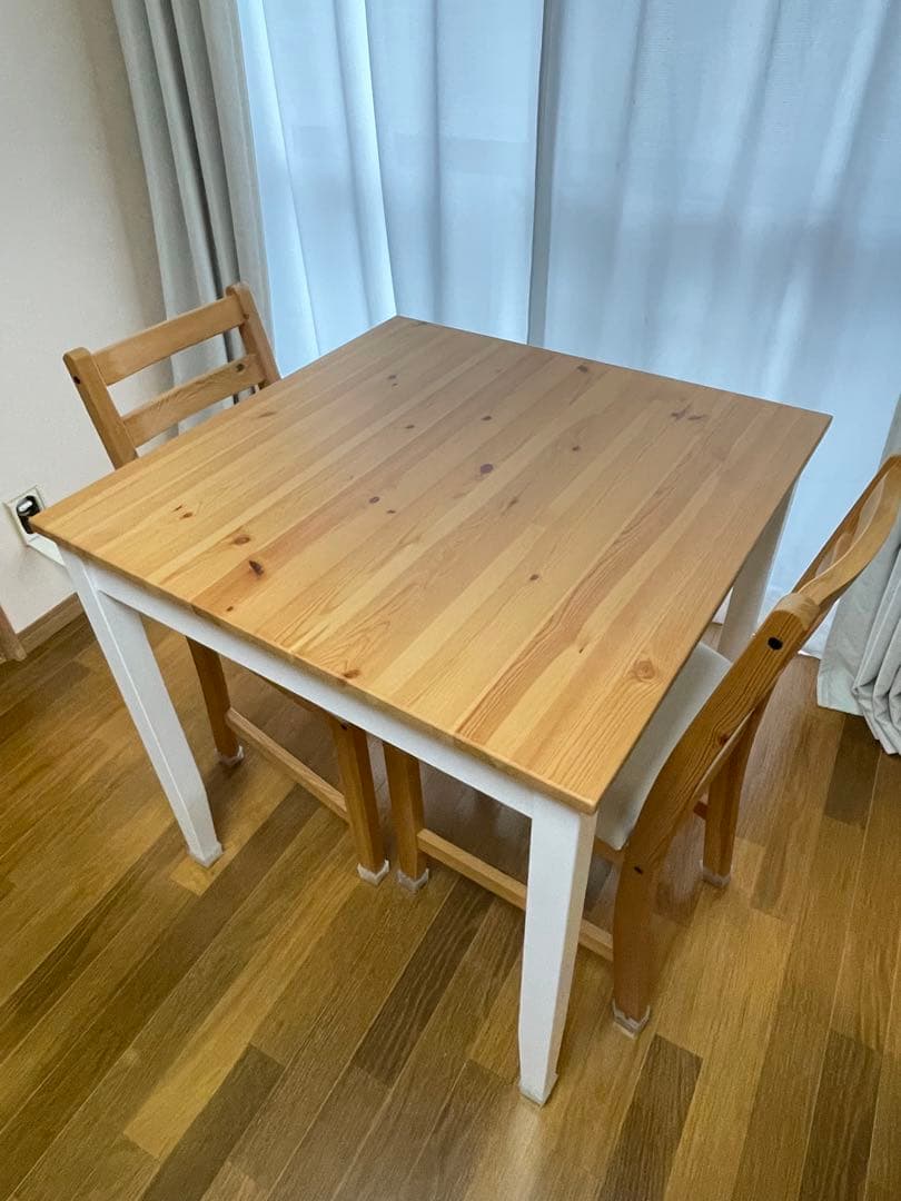 【Mii】IKEA LERHAMN ダイニングテーブルと椅子セット