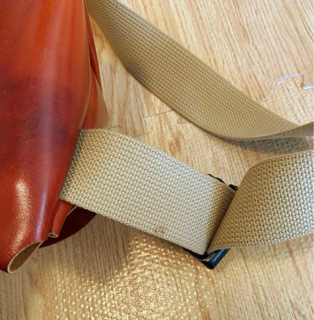 ほぼ未使用// Uni&Co. 牛革メッセンジャーバッグ/Camel/サイズS