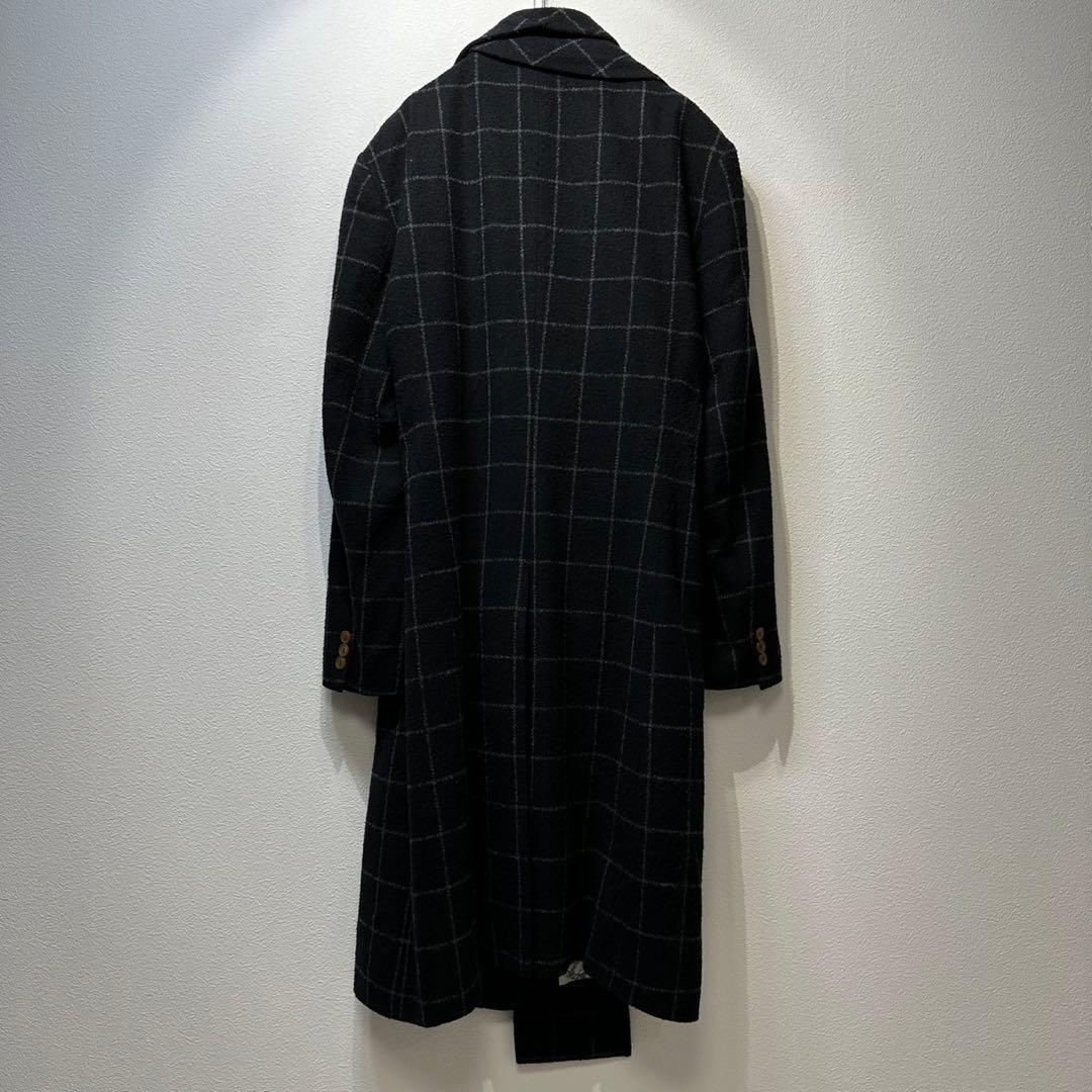 希少 ヴィヴィアンウエストウッド マン 裏総柄 ウール チェックチェスターコート