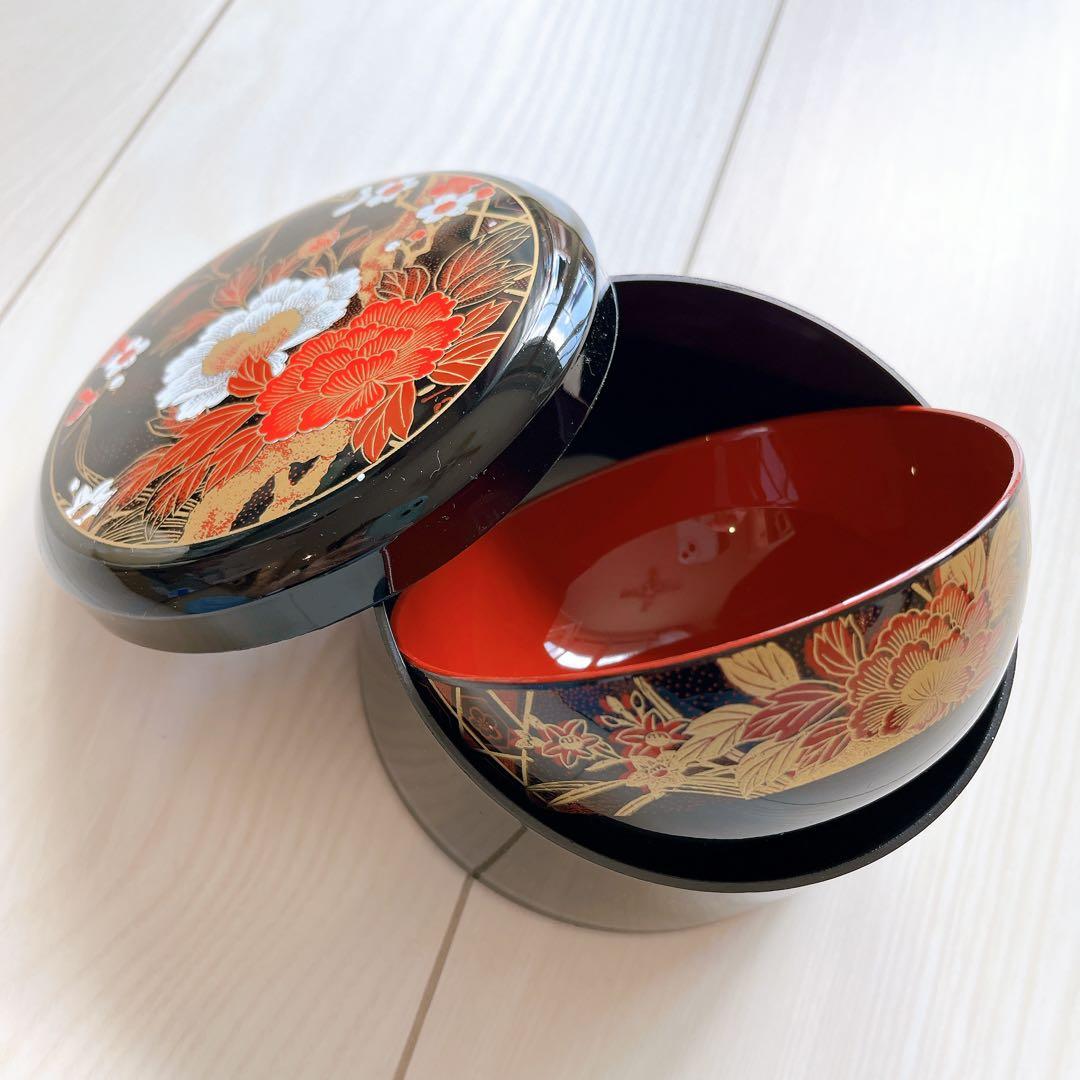 【日本の器】山中漆器６点セット （お椀５点 大桶１点 ） 和食器 日本