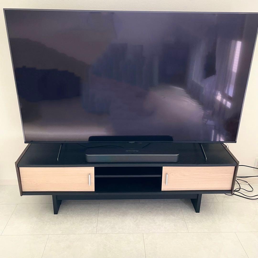 【美品】テレビ台 HAL style 65型　幅144.2㎝ ブラック　高さ調整