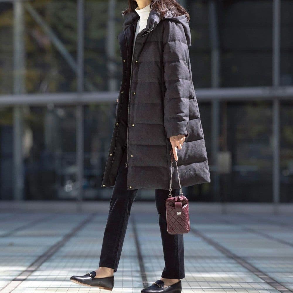 J.PRESS 未使用タグ付き グレンチェック ロング ダウン コート 9号