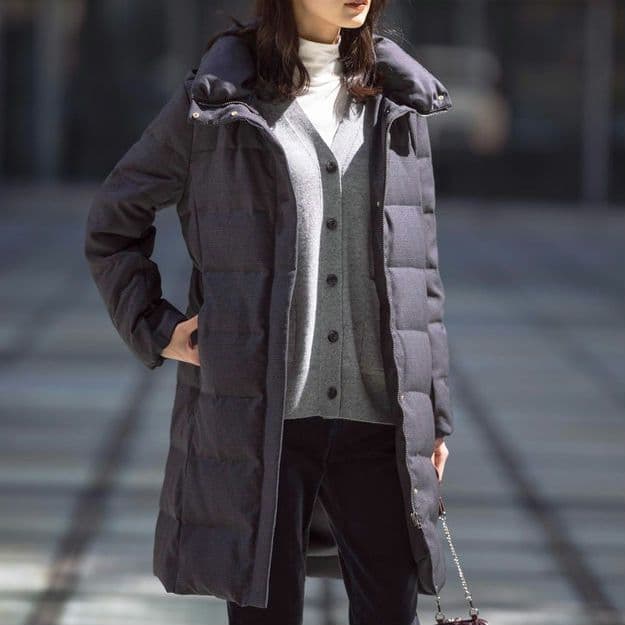 J.PRESS 未使用タグ付き グレンチェック ロング ダウン コート 9号