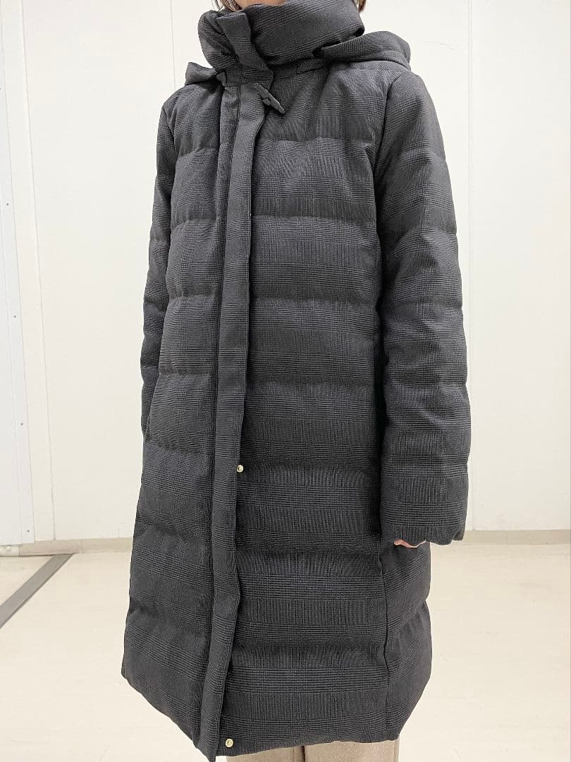 J.PRESS 未使用タグ付き グレンチェック ロング ダウン コート 9号