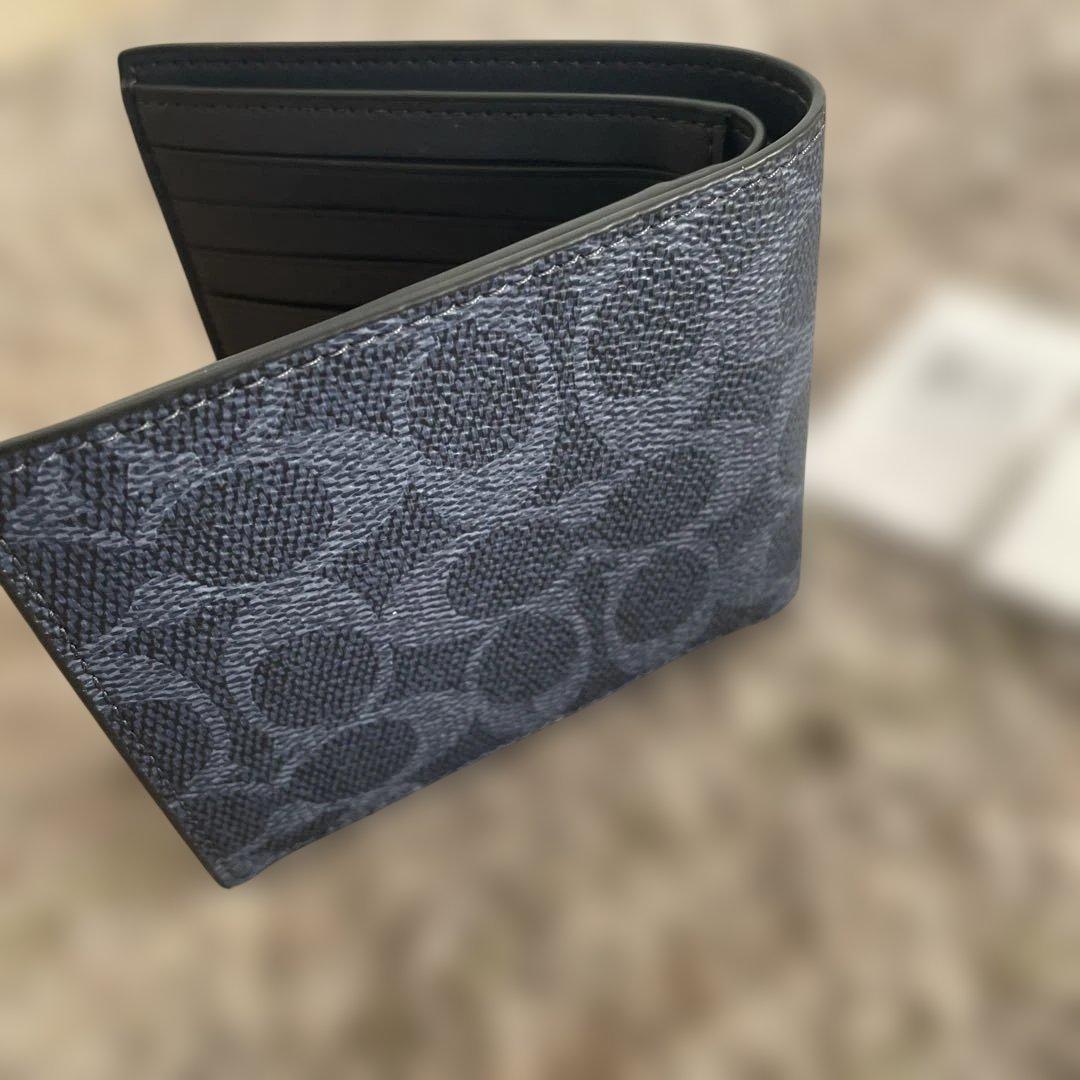 新品未使用　49,500円　COACH COIN WALLET SIG 二つ折り