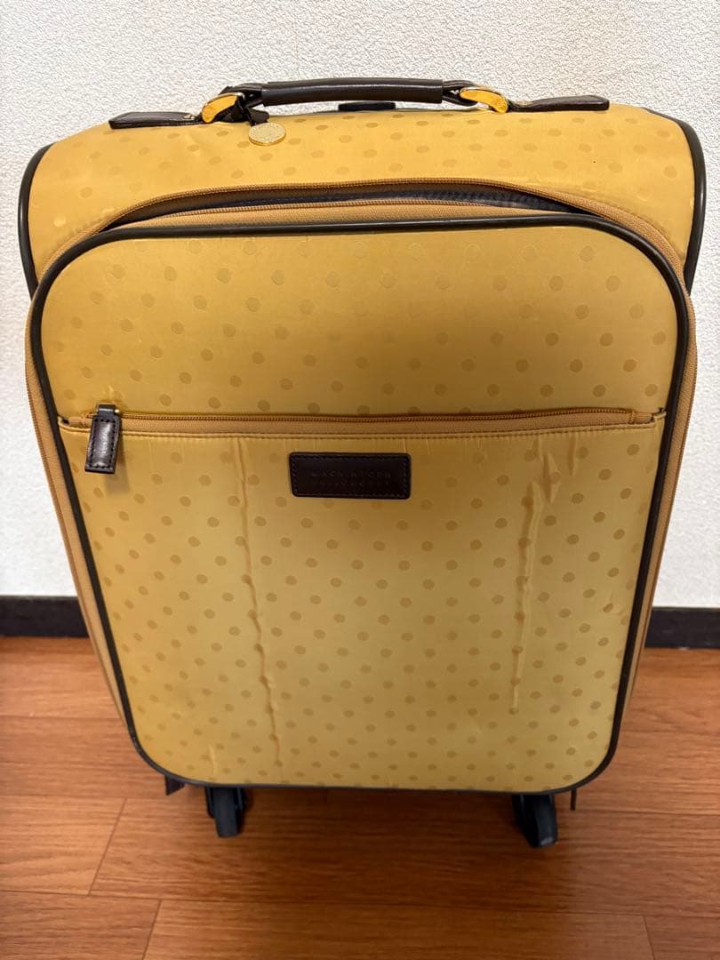 ACE イエロードット柄キャリーカート　ソフト　美品　マッキントッシュ