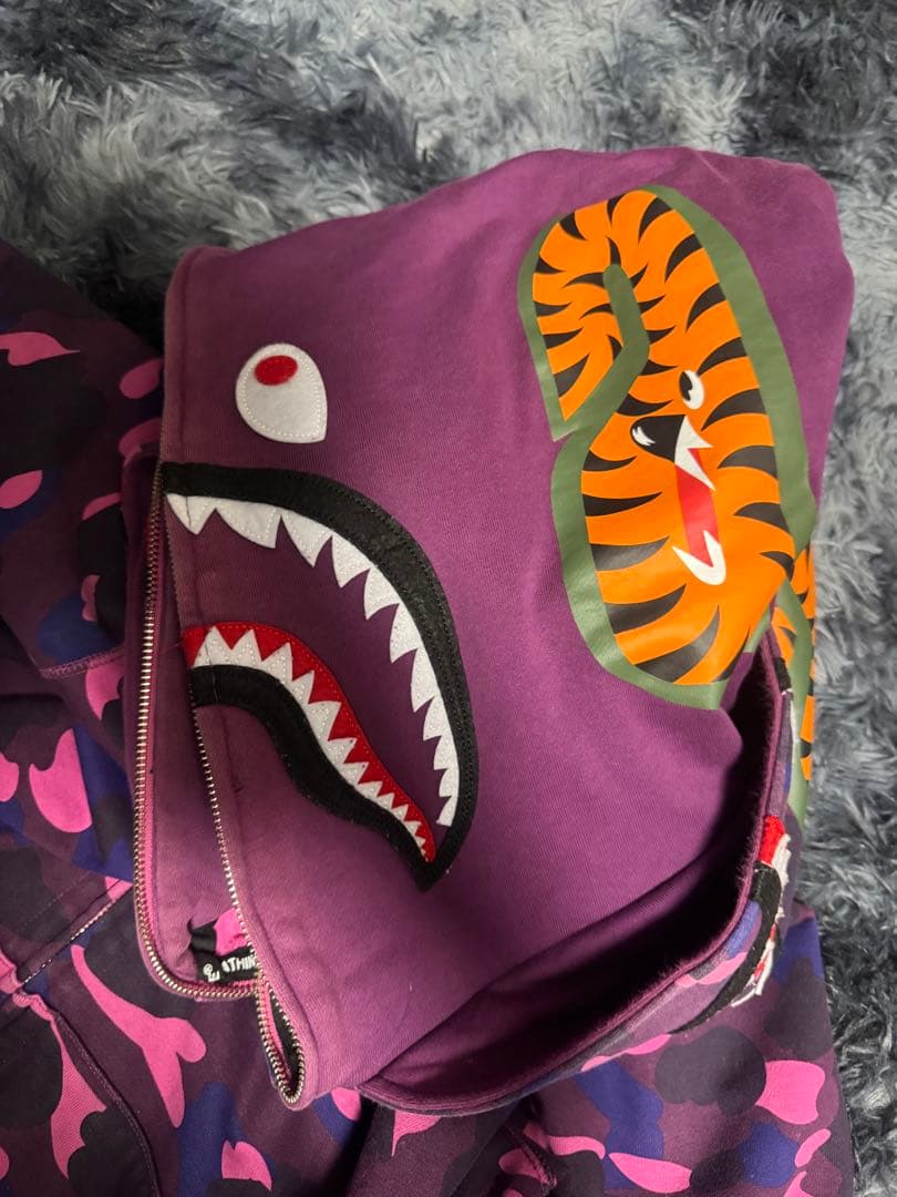 A Bathing Ape WGM パーカー 紫迷彩