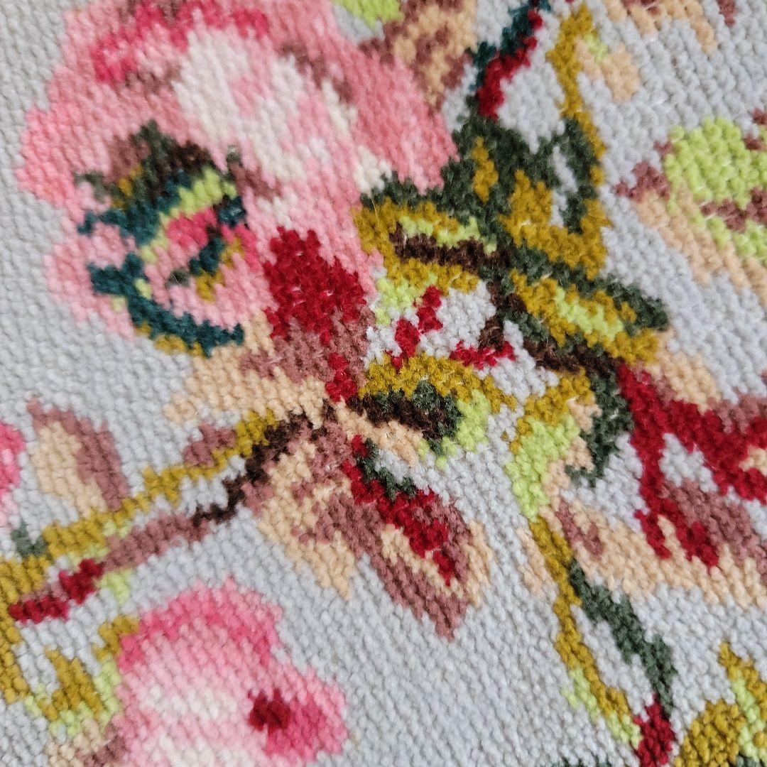 フェイラー　ローズ柄ジェルクッション厚型　座布団　40cm角