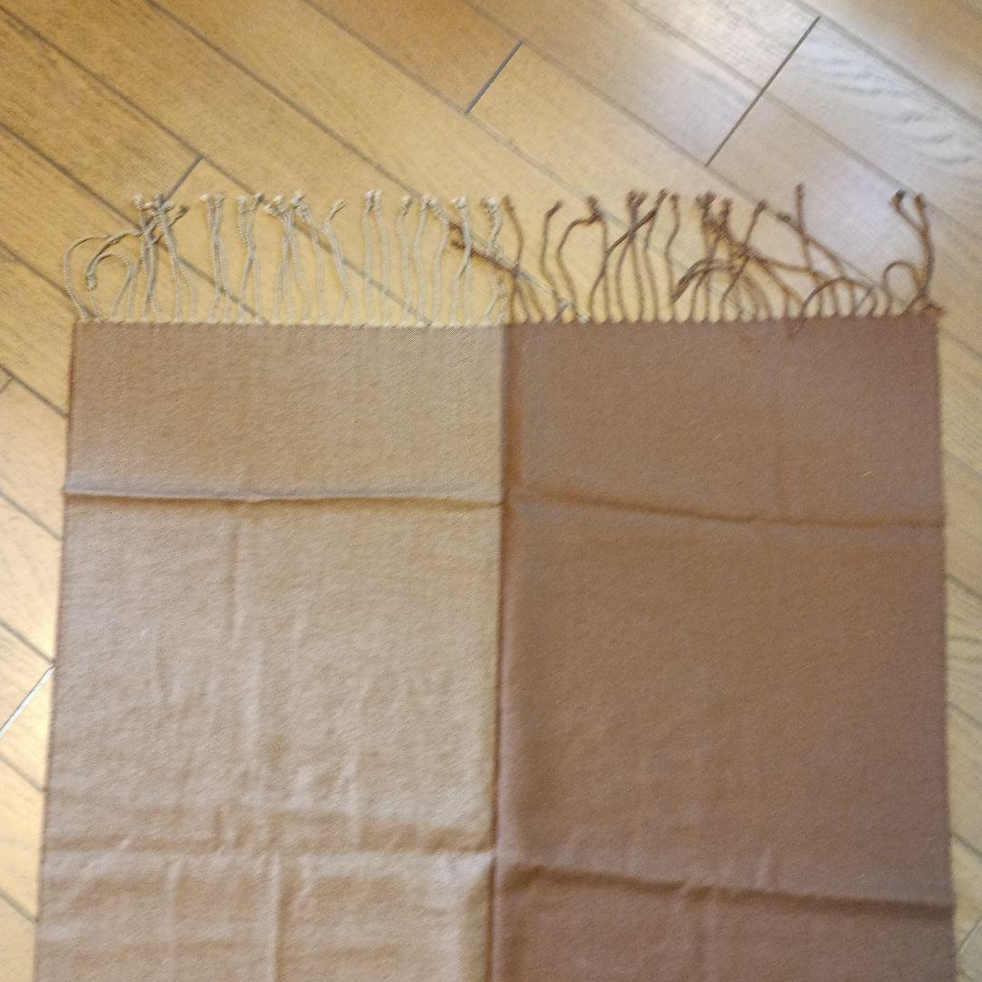 Paul Stuart ブラウン マフラー 美品 カシミヤ シルク