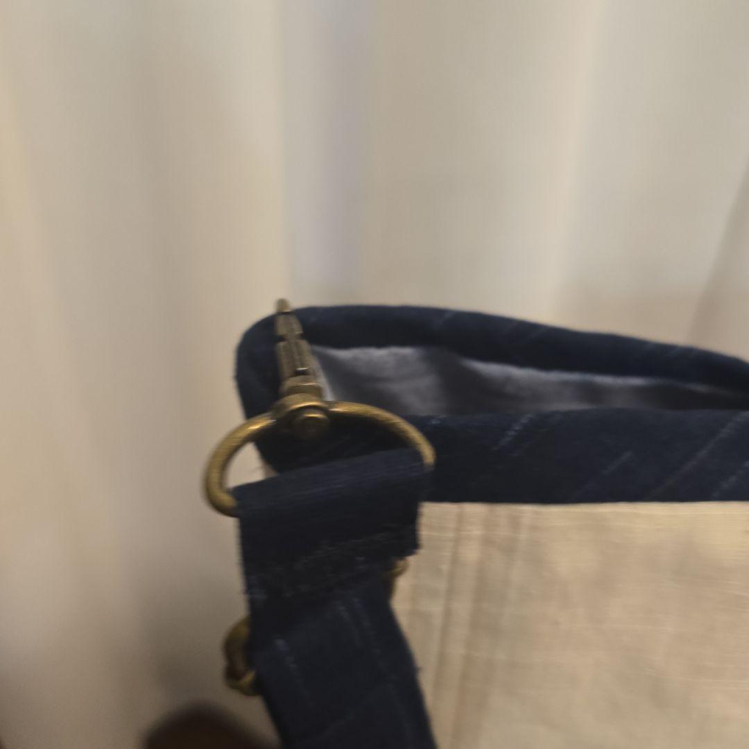 〈セール品〉２way 切り嵌め（きりばめ）名古屋帯リメイク　底大島紬　バッグ㊹