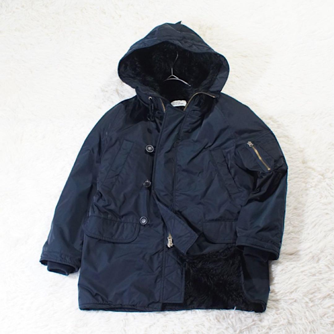 美品 裏ボア《beautiful people》N-3B(150)フライト 紺