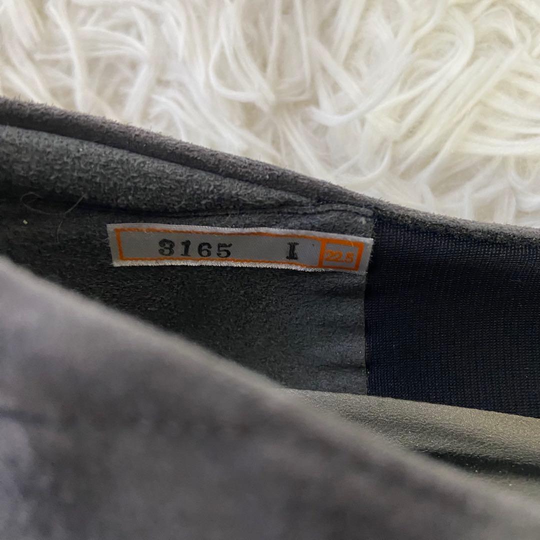 極美品✨ヒルズアヴェニュー パンプス ウエーブソール ビジュー グレー 22.5