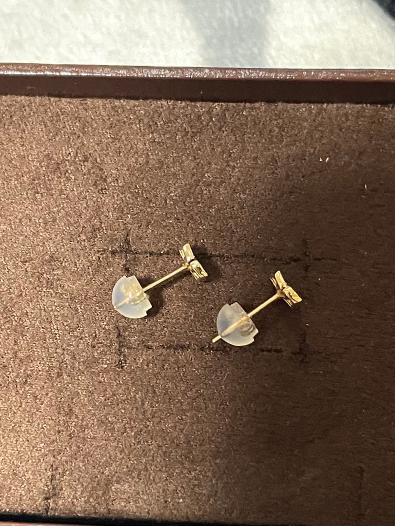 アガットK10ゴールドピアス