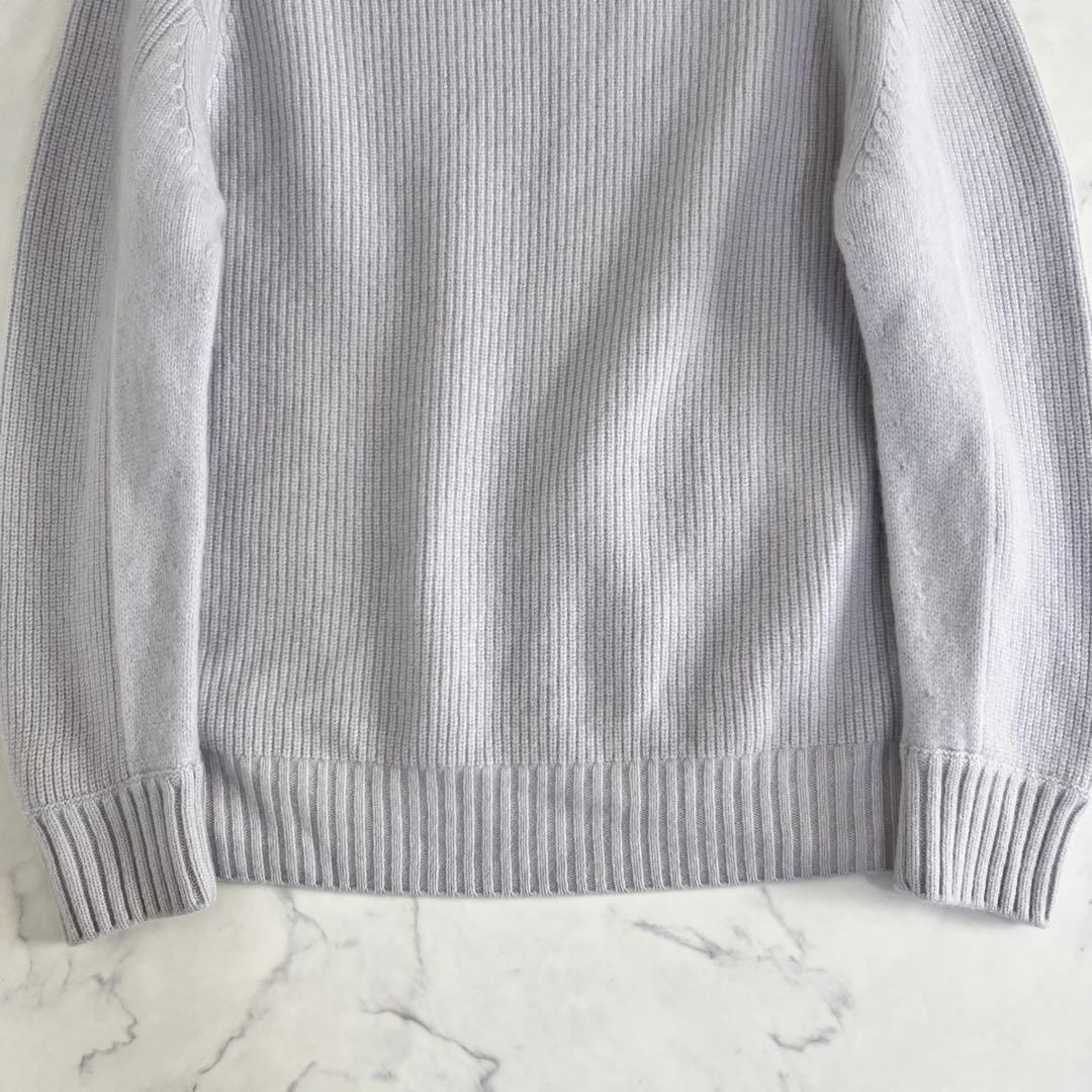 Drawer ドゥロワー カシミヤ タートル ネック リブ ニットグレー