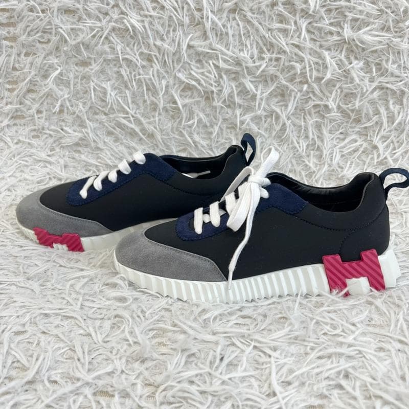 未使用 HERMES スニーカー バウンシング ブラック 37