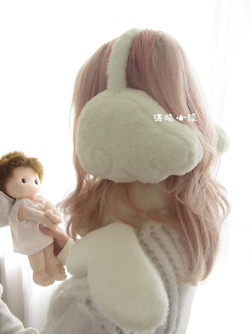 即購可　清脆小溪＊Angel&Hug＊エンジェル ふわふわ羽根付きイヤーマフ