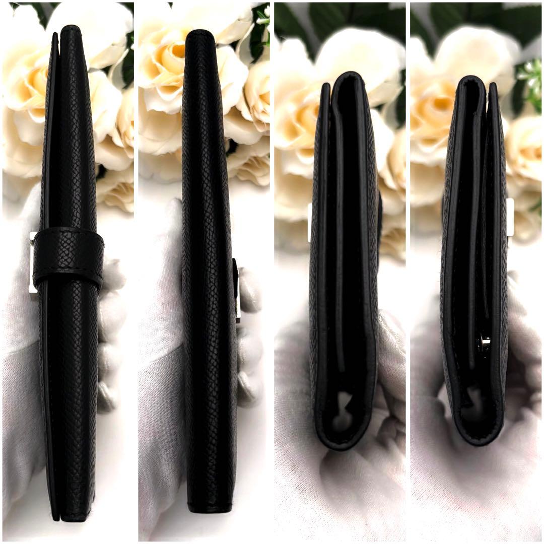 希少✨️HERMES エルメス 長財布 三つ折り べアン デュプリ 黒 ブラック