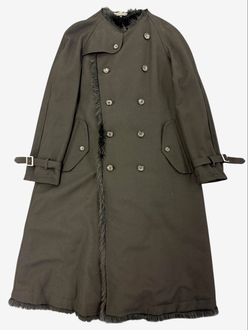 コムデギャルソンオムプリュス 23AWフェイクファー リバーシブルトレンチコート