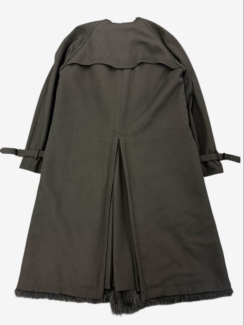 コムデギャルソンオムプリュス 23AWフェイクファー リバーシブルトレンチコート