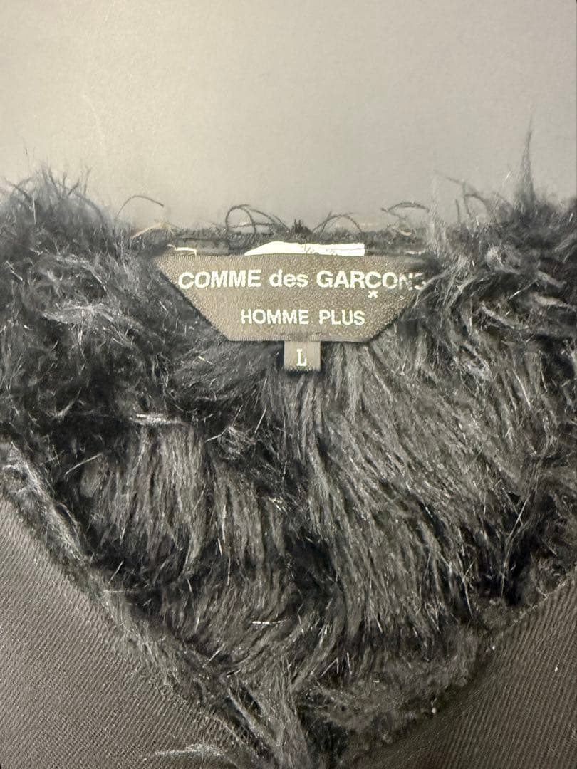 コムデギャルソンオムプリュス 23AWフェイクファー リバーシブルトレンチコート