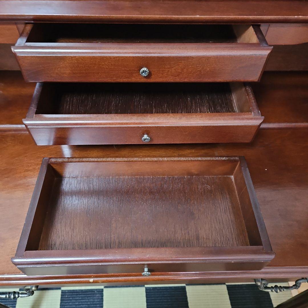 引き取り限定 アンティーク テーブル ミラー ダークブラウン ドレッサー ミラー