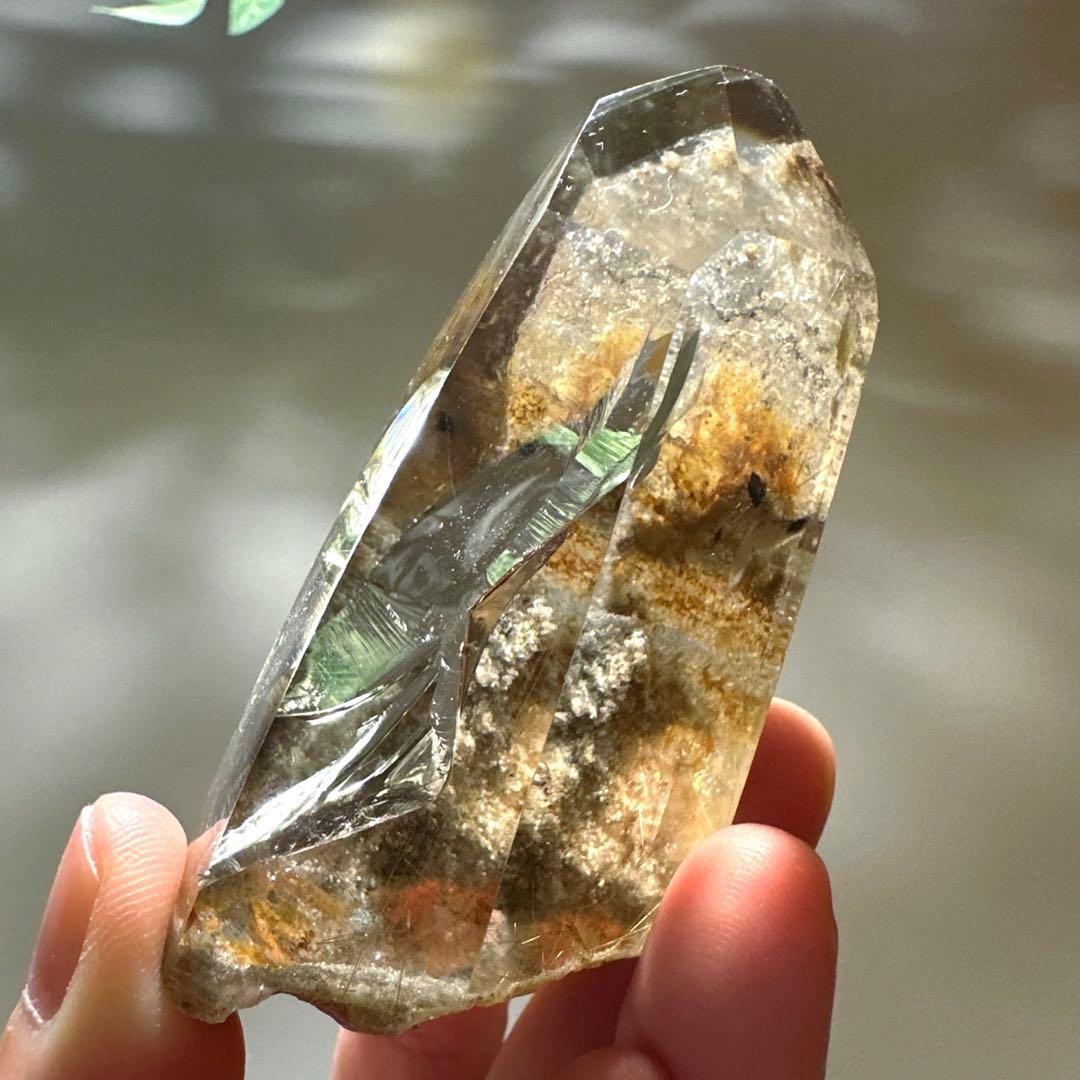 スモーキー　ルチル　ガーデンクォーツ　ルチル　スモーキー　フリーフォーム　透明