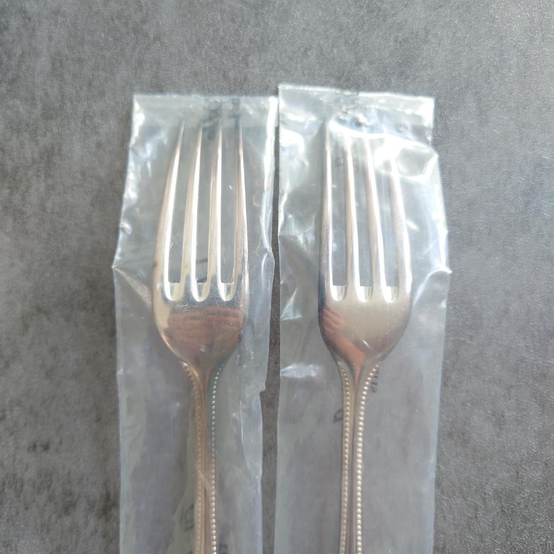 希少 クリストフル パール 未開封 デザートフォーク 2点