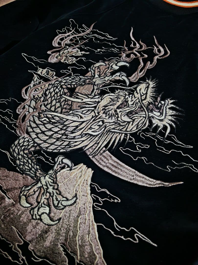 美品 別珍 龍 OBORO 日本限定 スカジャン ベロア vintage