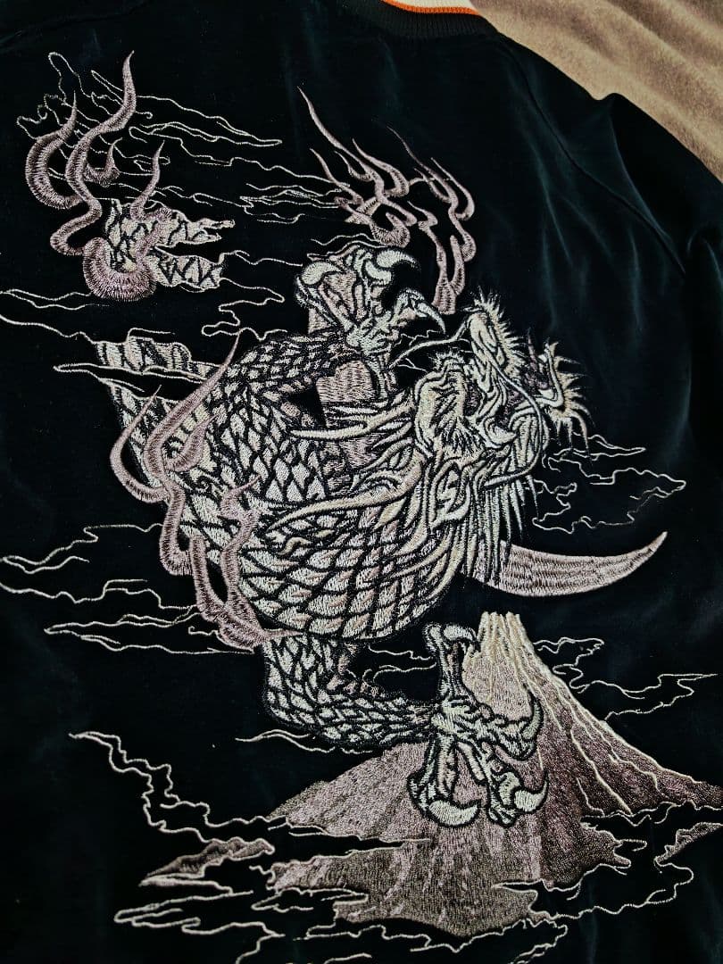 美品 別珍 龍 OBORO 日本限定 スカジャン ベロア vintage