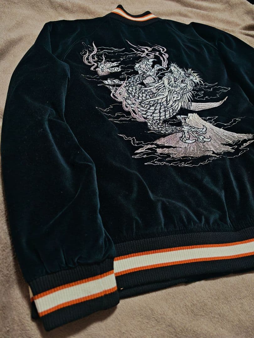 美品 別珍 龍 OBORO 日本限定 スカジャン ベロア vintage