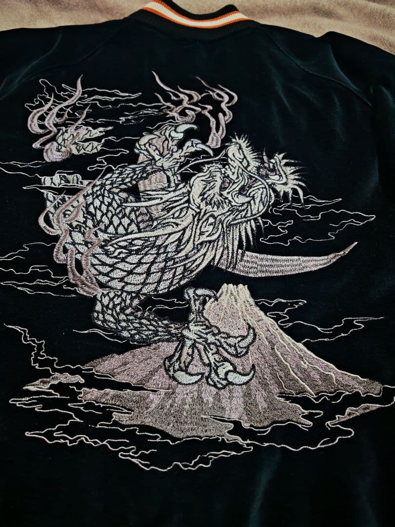 美品 別珍 龍 OBORO 日本限定 スカジャン ベロア vintage