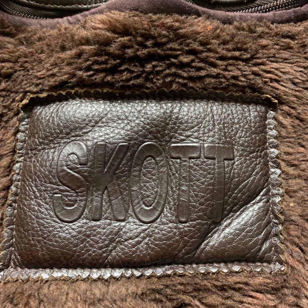 【VINTAGE】SKOTT フライトジャケット G-1 ブラウン XL相当