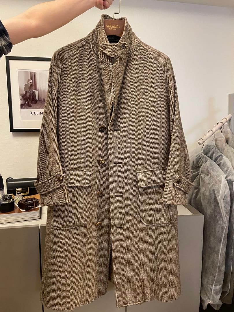 【一枚袖】Polo by Ralph Lauren バルマカーンコート ツイード