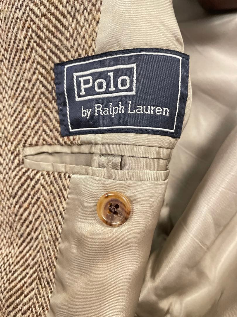 【一枚袖】Polo by Ralph Lauren バルマカーンコート ツイード