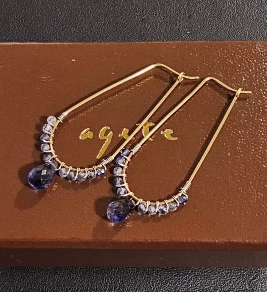 Eva Hanusova for agete アメジストピアス