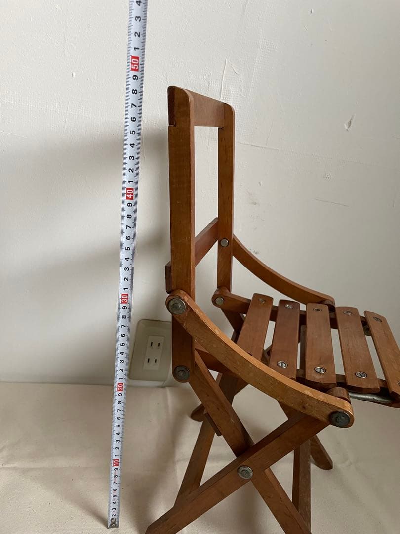 古道具　月光荘　木製　折りたたみ椅子