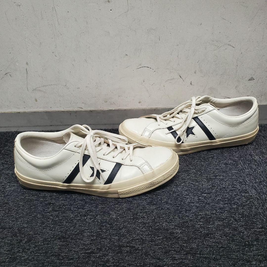 29cm コンバース ジャックスター ホワイトレザー 茶心