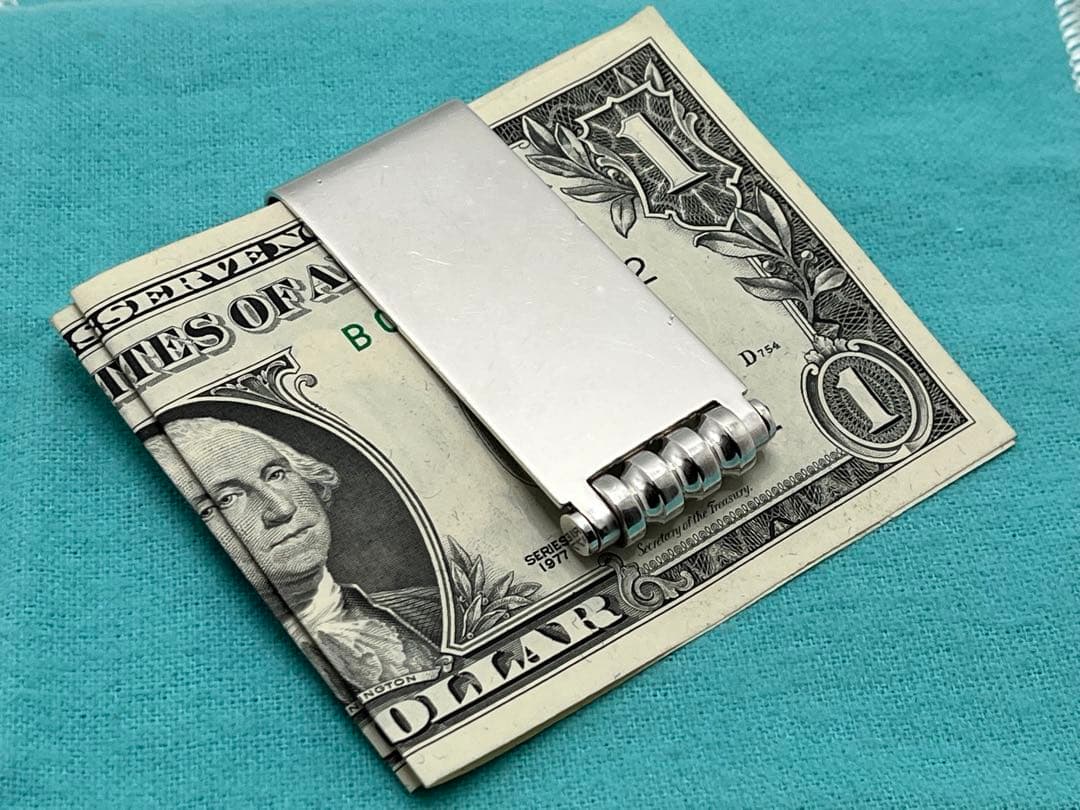 h292 超希少　ティファニー　マネークリップ　ローラー　シルバー　925