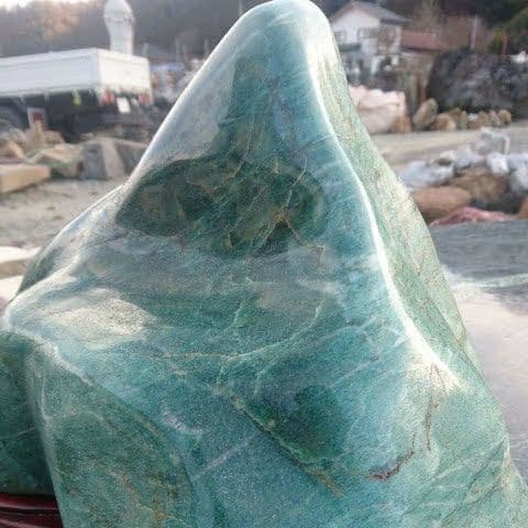 グリーンアベンチュリン インド翡翠 鑑賞石 原石 宝石 パワーストーン オブジェ